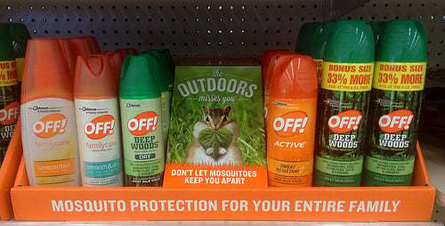 Off! Deet repellents in store