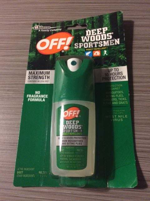 Off! Deep Woods Sportsmen mosquito spray in pack