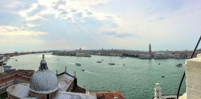 View of Venice from San Giorigo Maggiore bell tower