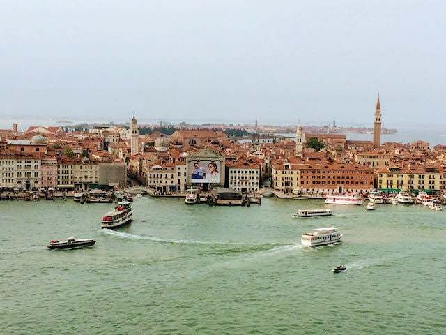 panorama over Venice lagoon italy