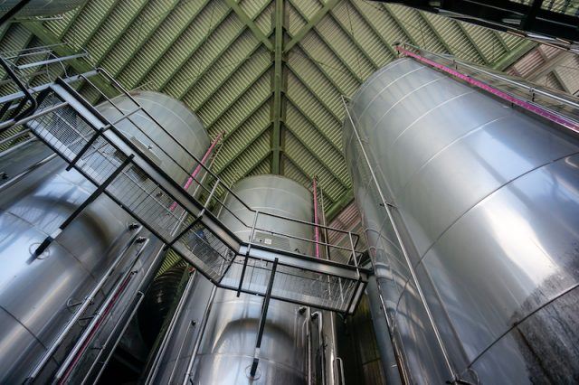 Prosecco steel tanks at Val Doca Winery