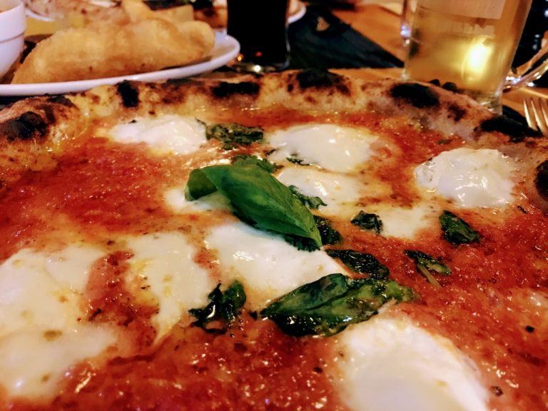 margarita pizza in prosecco region italy