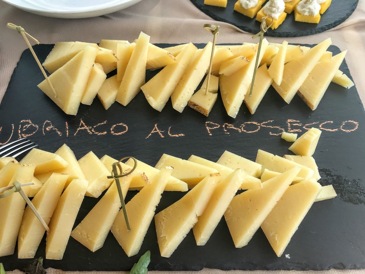 Board of Prosecco cheese at Salis.