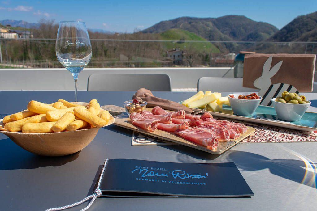 antipasti paired with prosecco in italy