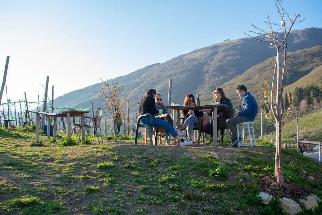 Prosecco vending machine tables Italy