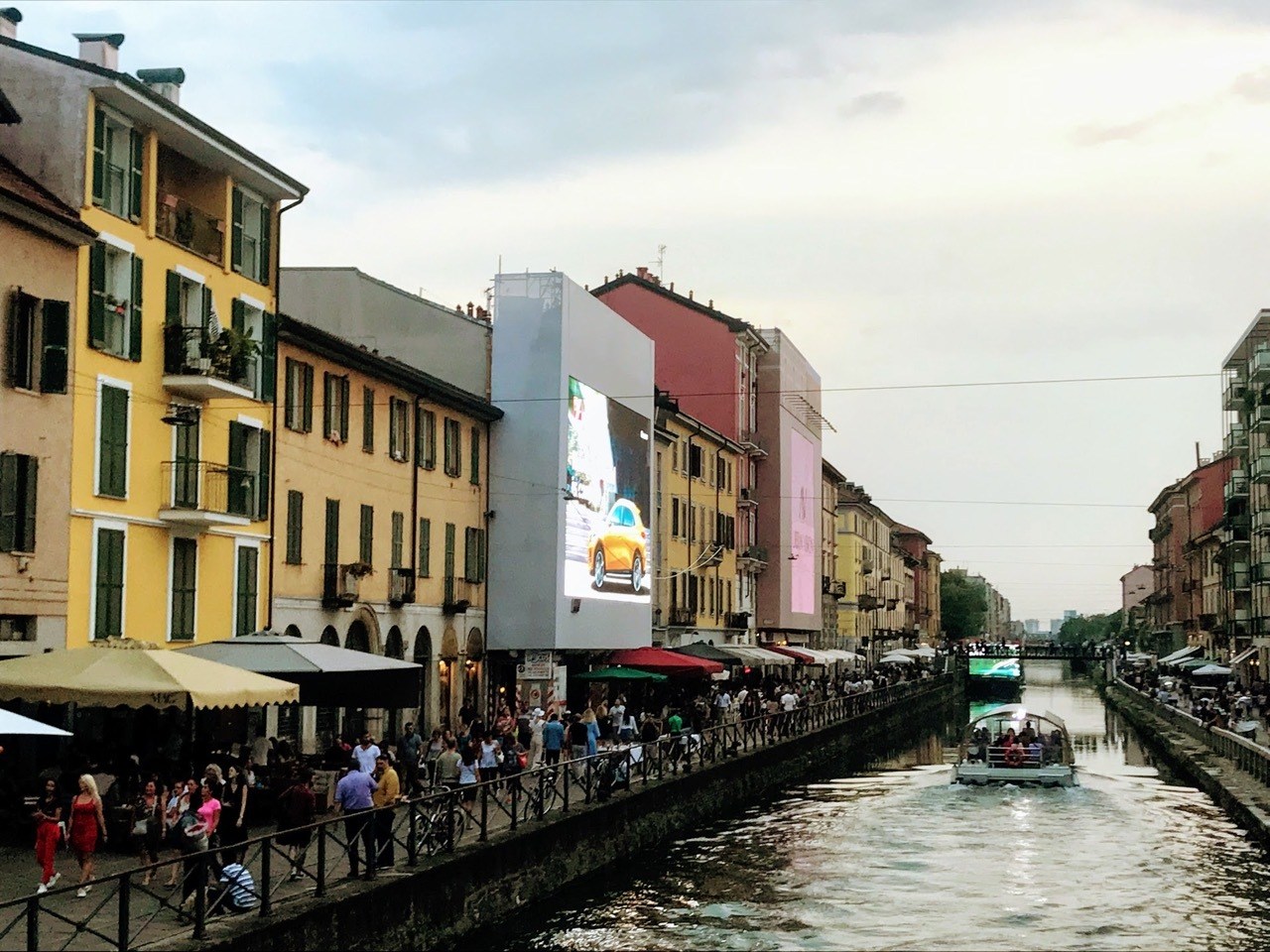 Boat on the Navigli Canal