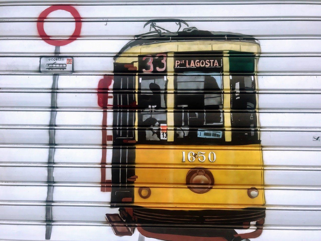 Milan tram street art