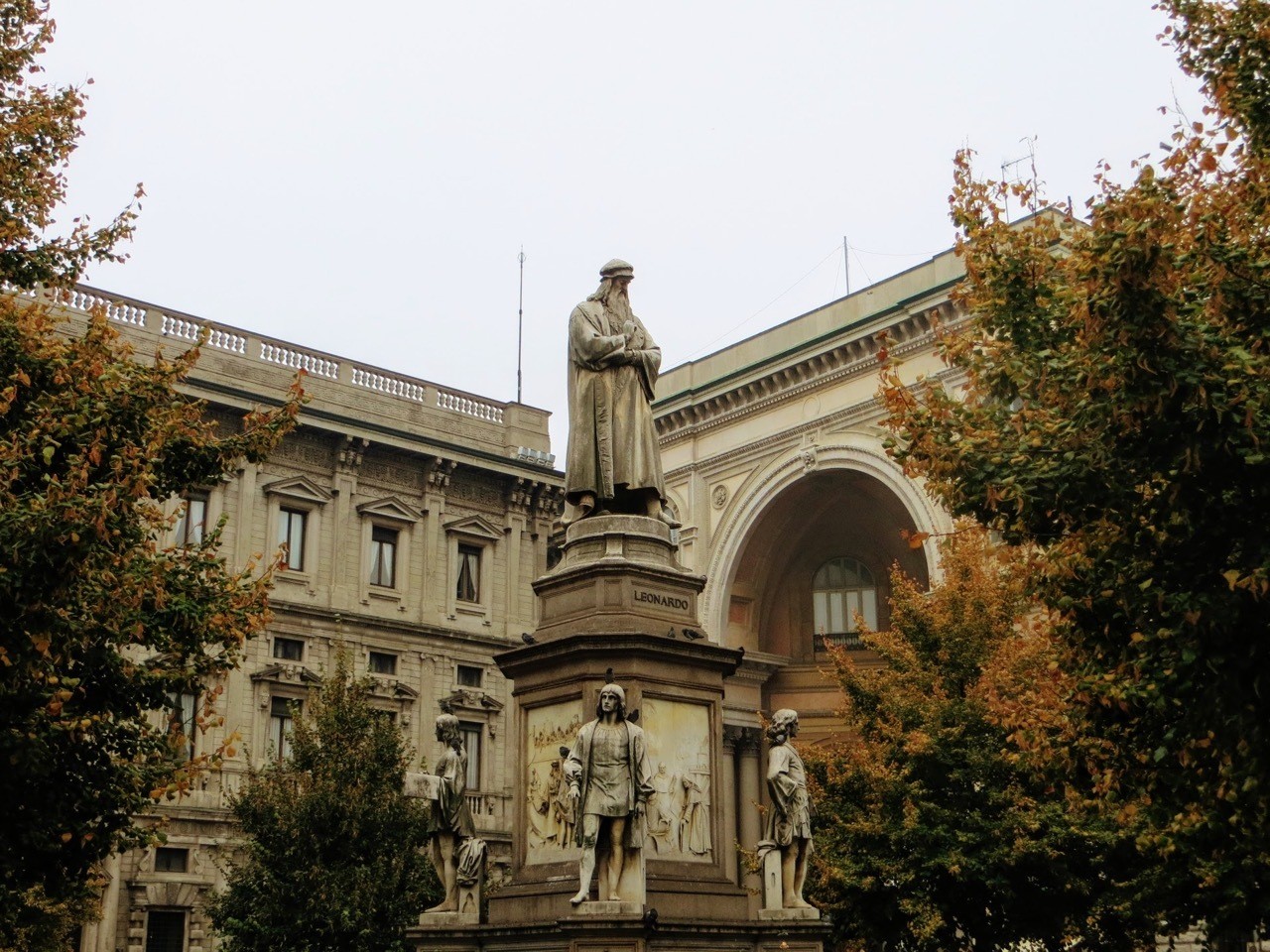 Statues in front of Milan La Scala