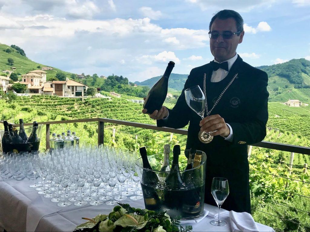 Sommelier in Prosecco region of Italy