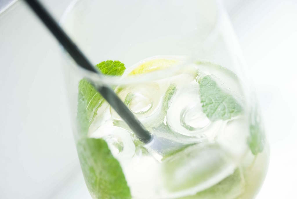 Hugo cocktail with mint and lime