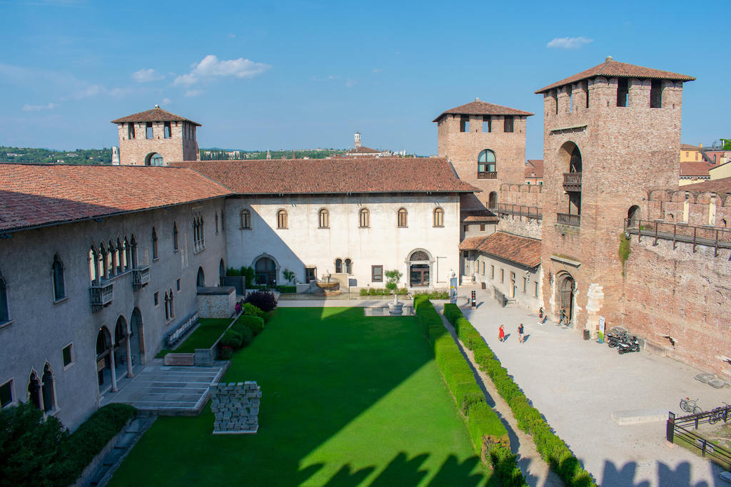 Castelvecchio castle and lawns in Verona