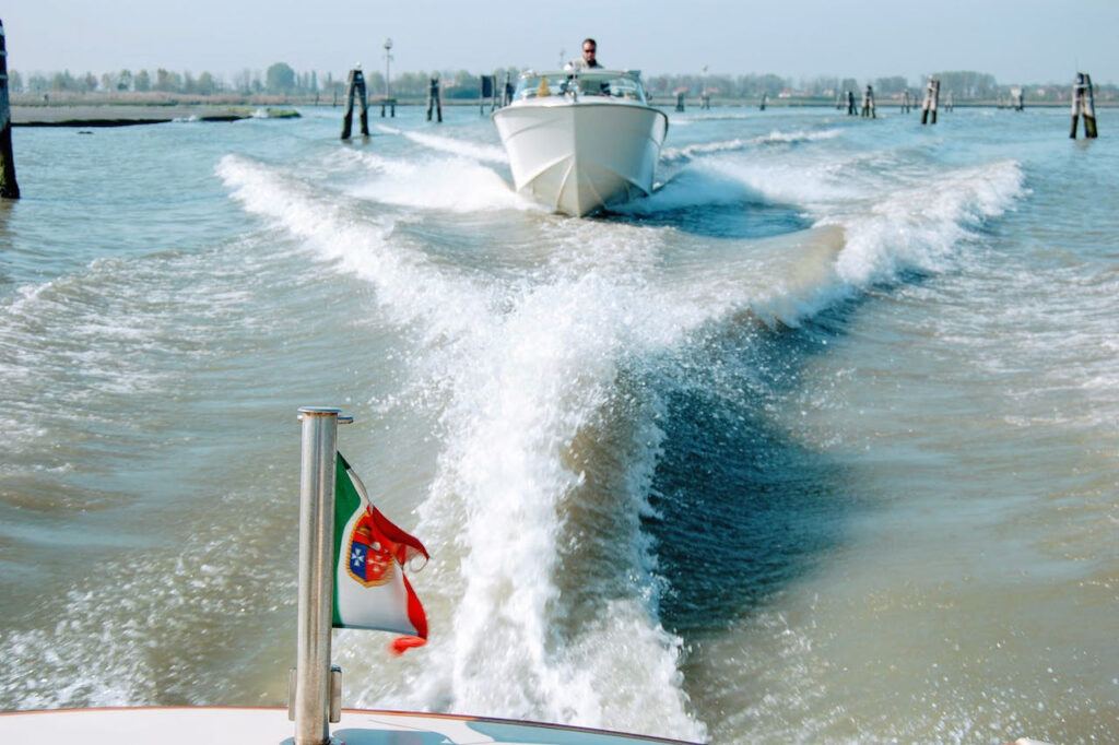 speed boat in Venice italy