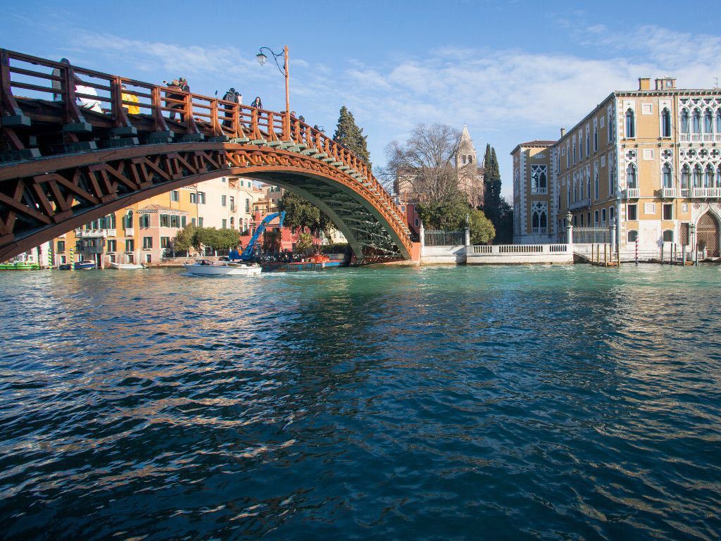 Ponte del Accademia over grand canal in Venice