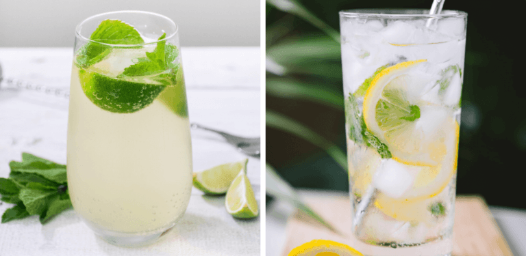 Elderflower gin fizz cocktail