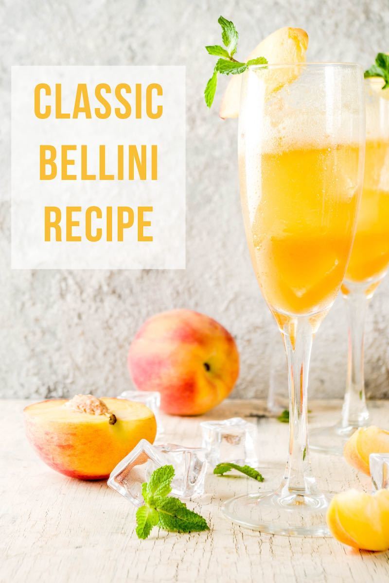 Peach bellini glasses