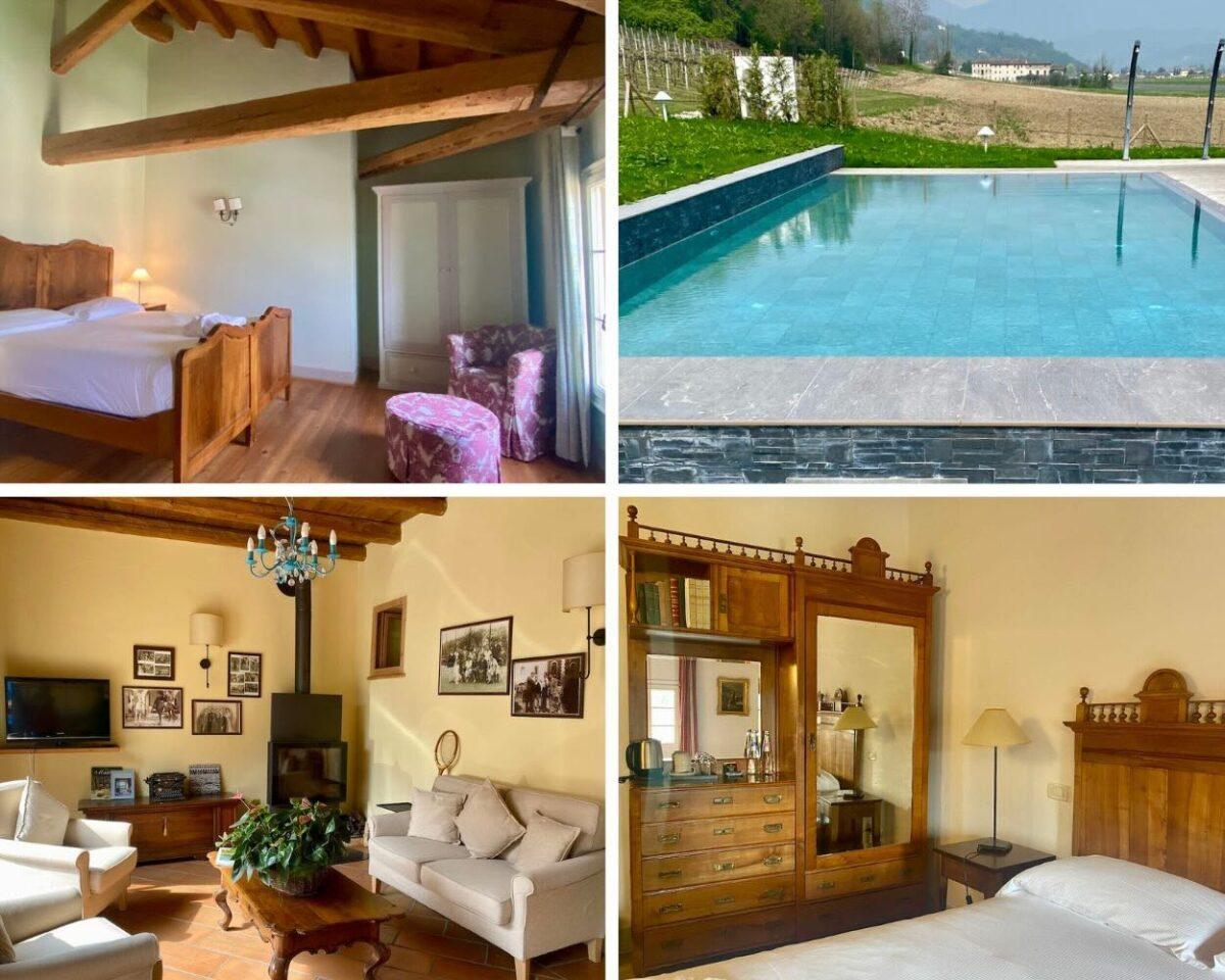 Villa Clementina swimming pool, lounge and rooms.